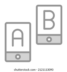 ab testing Icon. User interface Vector Illustration, As a Simple Vector Sign and Trendy Symbol in Line Art Style, for Design and Websites, or Mobile Apps,