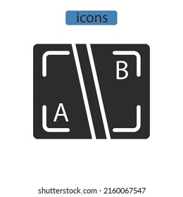 AB Testing icons  symbol vector elements for infographic web