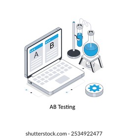 AB Testing isometric stock illustration. EPS File stock illustration