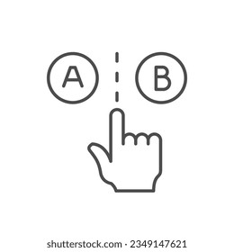 AB testing line outline icon