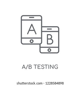 A/B Testing linear icon. Modern outline A/B Testing logo concept on white background from Technology collection. Suitable for use on web apps, mobile apps and print media.