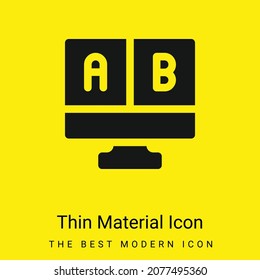 Ab Testing minimal bright yellow material icon