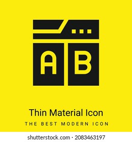 Ab Testing minimal bright yellow material icon