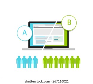 AB testing A/B split comparison web design 