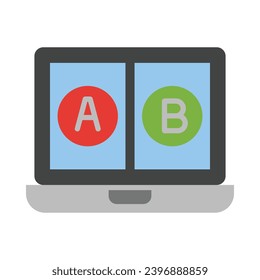 Ab Testing Vector Flat Icon For Personal And Commercial Use.
