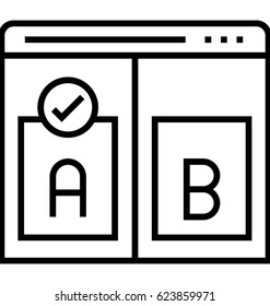 AB Testing Vector Icon