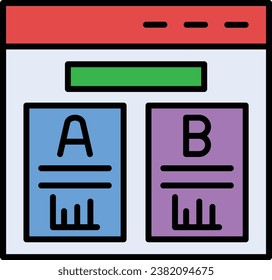 Ab testing vector icon. Can be used for printing, mobile and web applications.