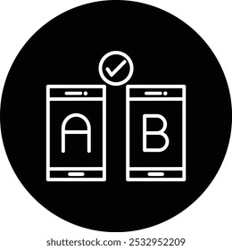 AB Testing Vector Illustration Detailed Icon