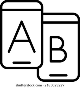 Ab Testing Vector Line Icon Design