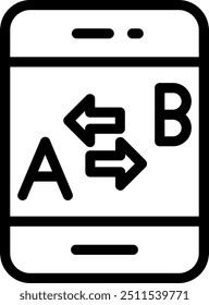 A-B Testing Vector Line Icon Element