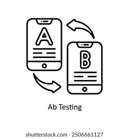 Ab Testing vector  outline Icon Design illustration. Smart Home and Technology Symbol on White background EPS 10 File