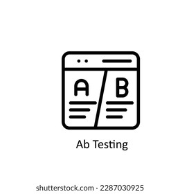 Ab-Test-Vektor   Umrisssymbole. Einfache Stockillustrationsmaterial