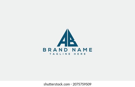 AB unique modern creative trendy business letter icon logo