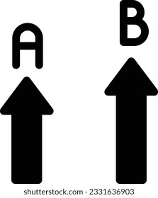 AB Vector illustration on a transparent background. Premium quality symbols. Gyliph vector icon for concept and graphic design.