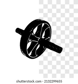 Ab Wheel black vector png image