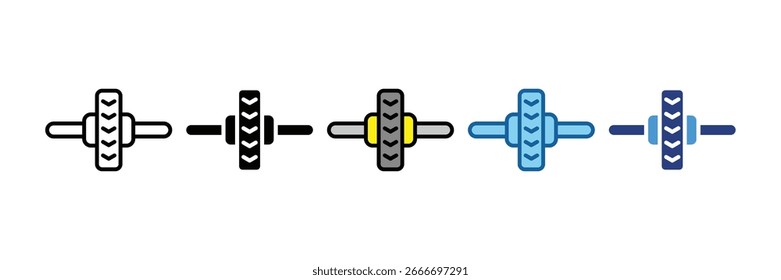 Un elemento de icono de rueda para el diseño