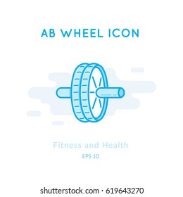 AB Wheel icon isolated on white. Sports equipment vector logo. Modern pictogram for web graphics