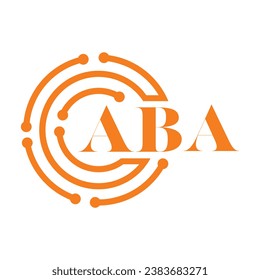 ABA letter design.ABA letter technology logo design on white background.ABA Monogram logo design for entrepreneur and business. 
