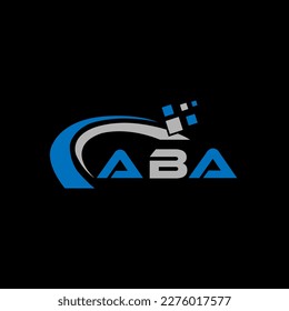 Diseño creativo del logo de la carta ABA. Diseño único de ABA.
