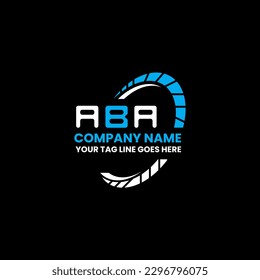 Logo de la carta ABA diseño creativo con gráfico vectorial, logotipo ABA simple y moderno.