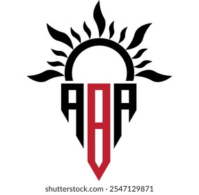 Logo-Design für ABA-Buchstaben. Anfangsbuchstaben ABA Logo Symbol. Abstrakter Buchstabe ABA minimale Vektor-Logo-Design-Vorlage.