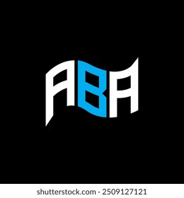 Diseño del logotipo de ABA, logotipo simple y moderno de ABA. Diseño de alfabeto lujoso ABA  
