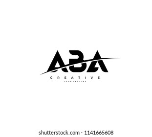 ABA Swoosh Cut Logo Design