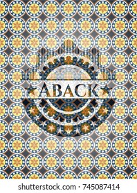 Aback arabesque emblem background. arabic decoration.