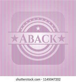 Aback badge with pink background