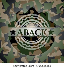 Aback camouflage emblem. Vector Illustration. Detailed.