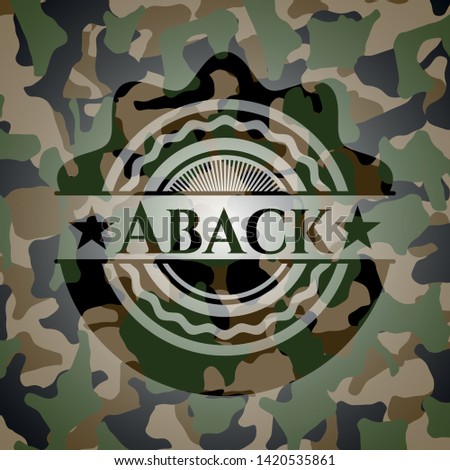 Aback camouflage emblem. Vector Illustration. Detailed.
