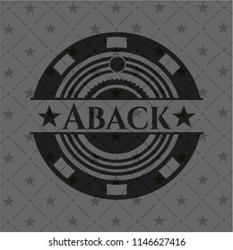 Aback dark icon or emblem