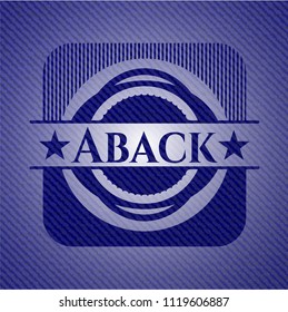 Aback emblem with jean texture