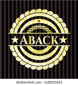 Aback golden emblem