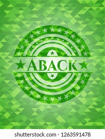 Aback green mosaic emblem