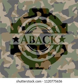Aback on camouflaged pattern