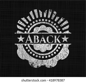 Aback on chalkboard