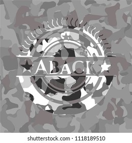 Aback on grey camo texture