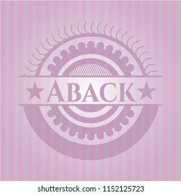 Aback pink emblem