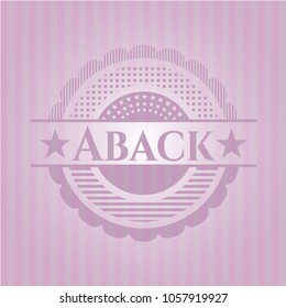 Aback realistic pink emblem