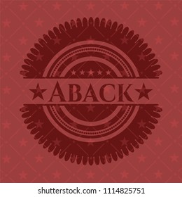 Aback realistic red emblem