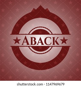 Aback realistic red emblem