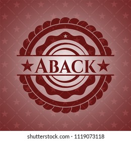 Aback red emblem. Retro