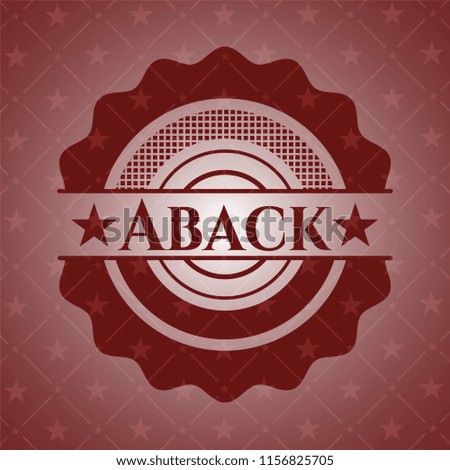 Aback red emblem. Retro