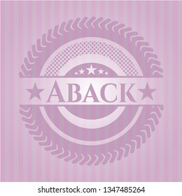 Aback retro style pink emblem