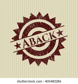 Aback rubber grunge stamp