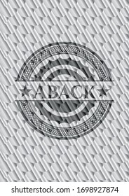 Aback silver color badge. Scales pattern. Vector Illustration. Detailed.