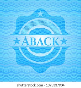 Aback water concept style emblem. Vector Illustration. Detailed.