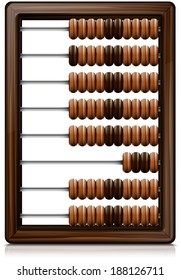 Abacus Abstract Vector Illustration With Reflection And Shadow Eps 10 . Abacus