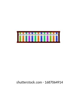 Abacus for the account. Mental arithmetic for children helps to develop mathematical abilities. Vector illustration